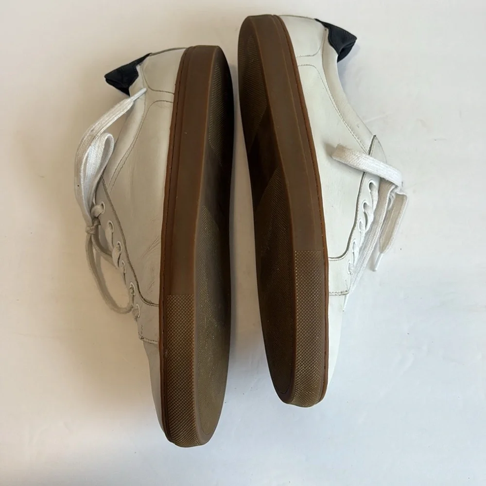 Banana Republic White Gum Sole Leather Nicklas Sneakers